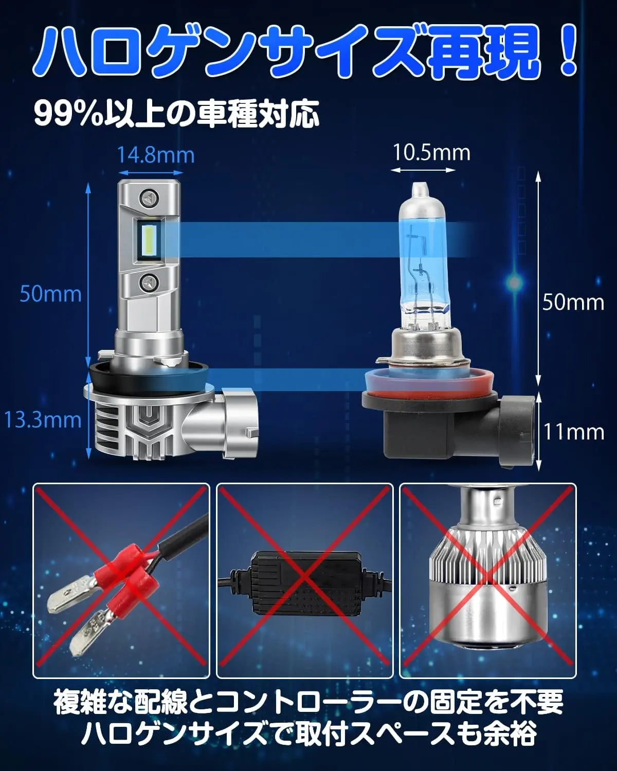 SUPAREE 汽车照明系统 最強 H11 LED フォグランプ H8 H11 H16 LED  led フォグ 爆光 6500K ハロゲンより小さい