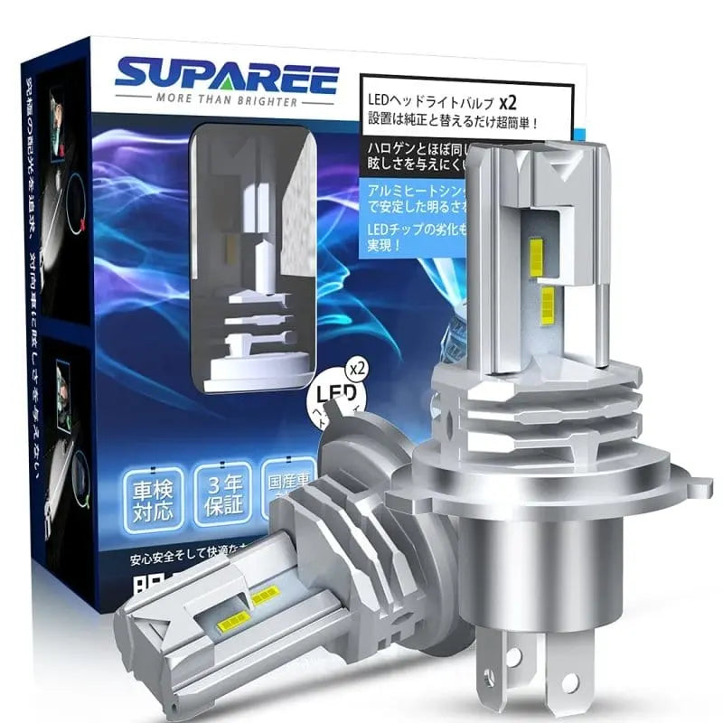SUPAREE 汽车照明系统 バイク LED 化 ヘッド ライトH4 Hi/Lo 6000K(ホワイト) 1500lm 保証1年