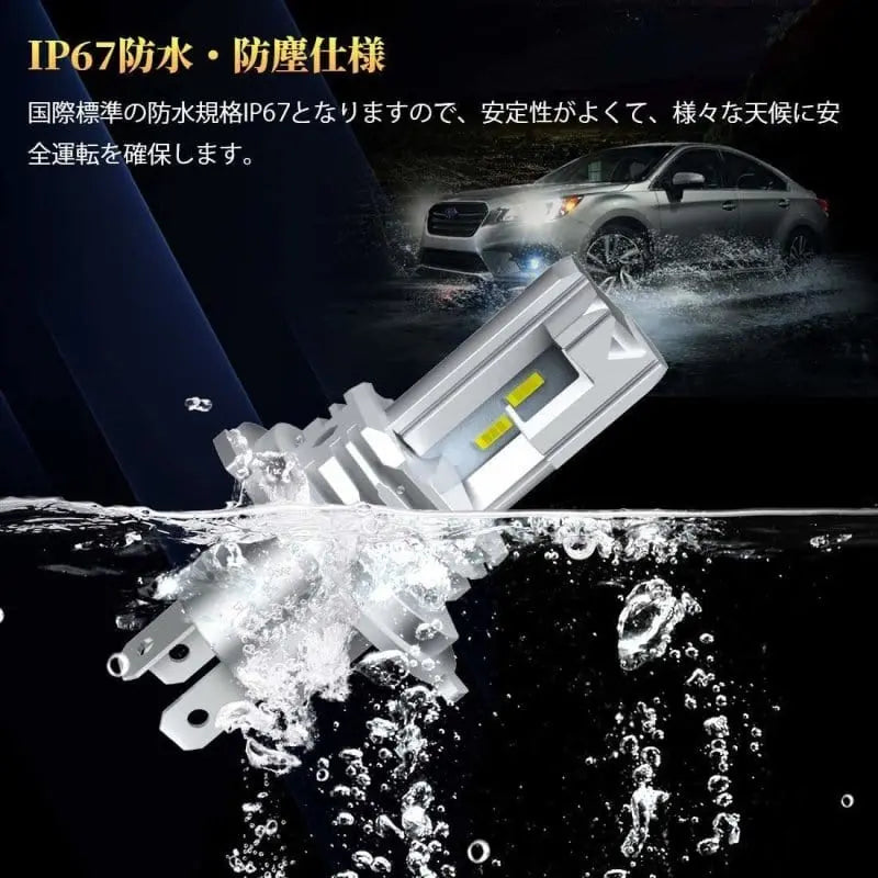 SUPAREE 汽车照明系统 バイク LED 化 ヘッド ライトH4 Hi/Lo 6000K(ホワイト) 1500lm 保証1年