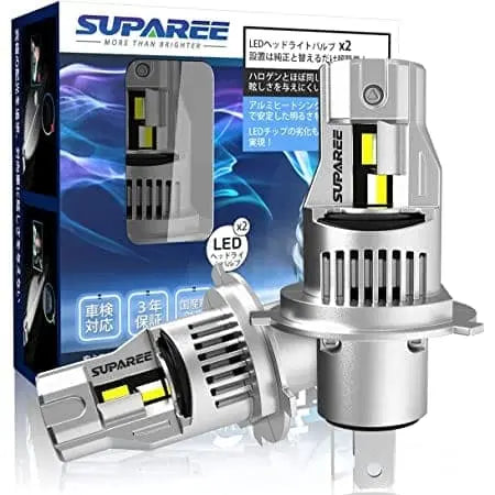SUPAREE 汽车照明系统 H4 LED ヘッドライト 6000K 爆光 車検対応 バイク専用 バルブ