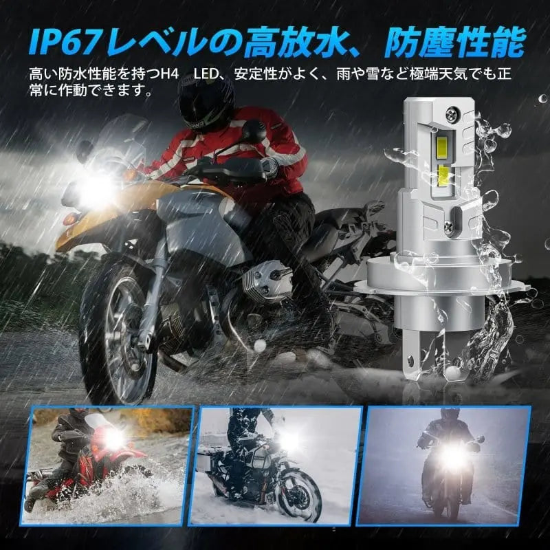 SUPAREE ヘッドライト バイク led ヘッド ライト h4 おすすめ 光軸調整済み 6500K 1個入り