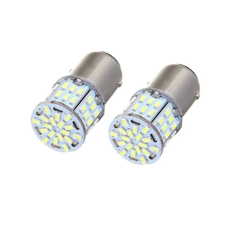 SUPAREE 汽车照明系统 S25 ダブル球 54連 S25 ダブル球 LED ブレーキ ランプ 交換 ホワイト ピン角違い180度