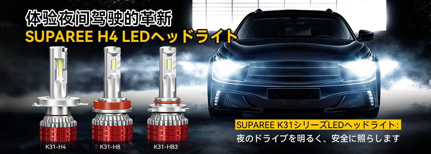 SUPAREE K31シリーズLEDヘッドライト：夜のドライブを明るく、安全に照らします