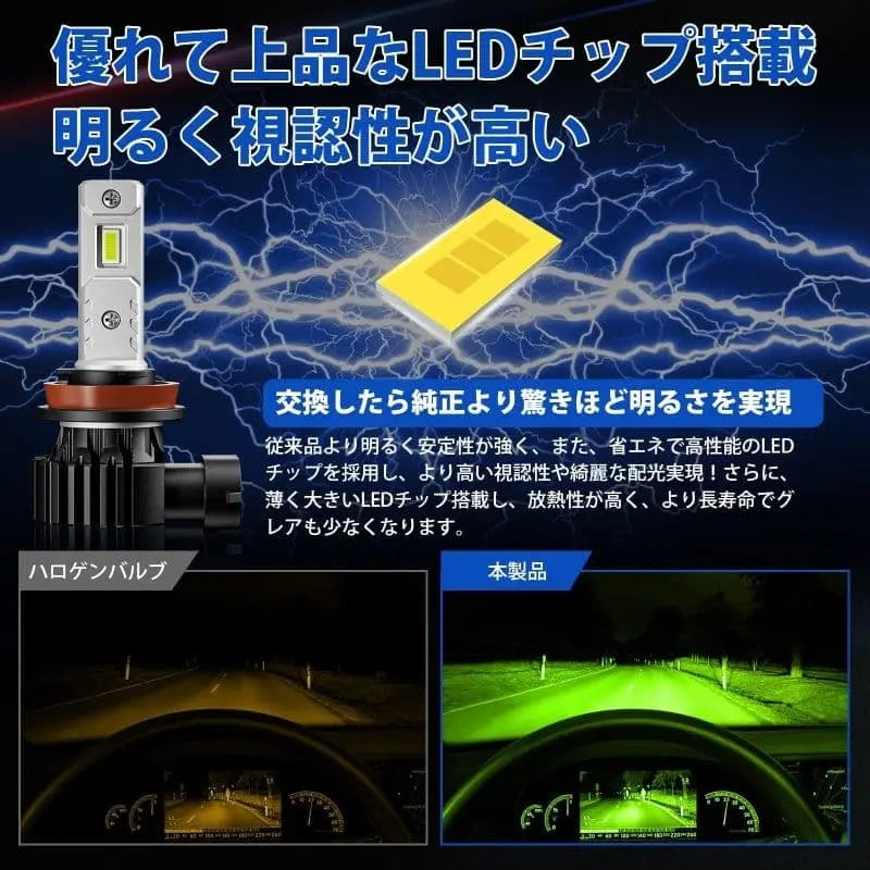 SUPAREE 汽车照明系统 h8 フォグランプ led  イェロー 車検対応 da64w