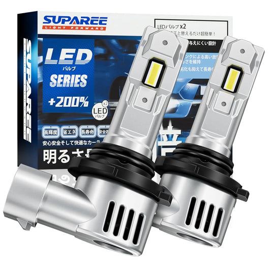 SUPAREE 汽车照明系统 HB3 ハイビーム用 LED ヘッドライト 車検対応 爆光 30W*2 6500K DC12V ハロゲンサイズ