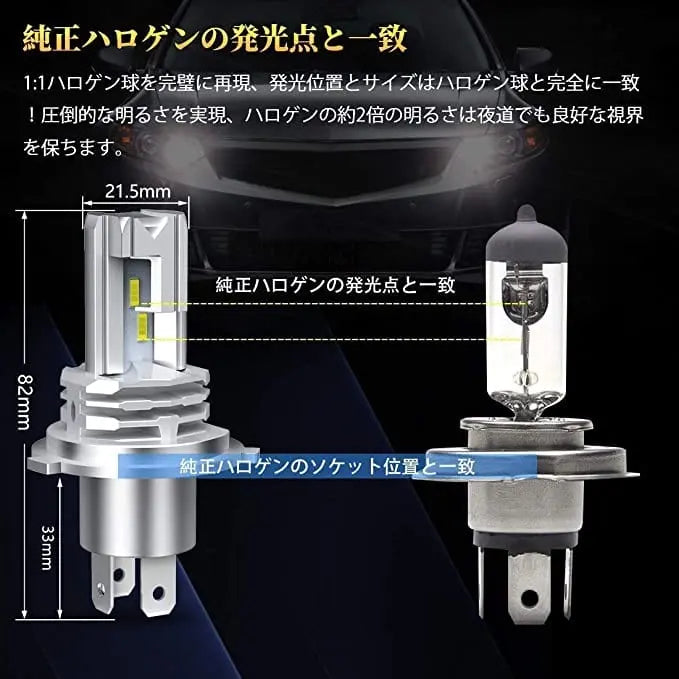 SUPAREE 汽车照明系统 バイク ヘッド ライト 汎用 車検対応   完璧な配光 ledバルブ