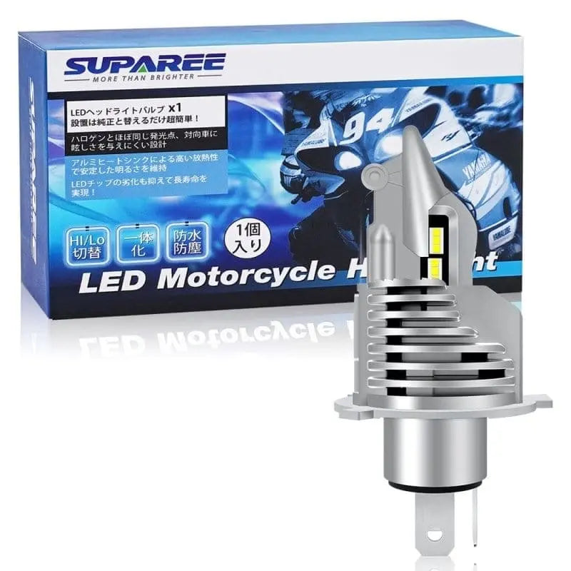 SUPAREE 一体型 H4 バイクledヘッドライト H4 Hi/Lo ledバルブ 車検対応 6500K 27W ホワイト ライトバルブ 1個入 | LEDヘッドライト, H4, H4 LED バルブ | SUPAREE